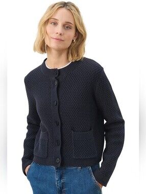 Part Two Black Knit Cardigan Sweater